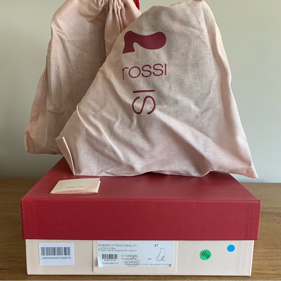 NWT!! Sergio Rossi Burgundy Platform Patent Leather Boots SZ 37 - Picture 8 of 8